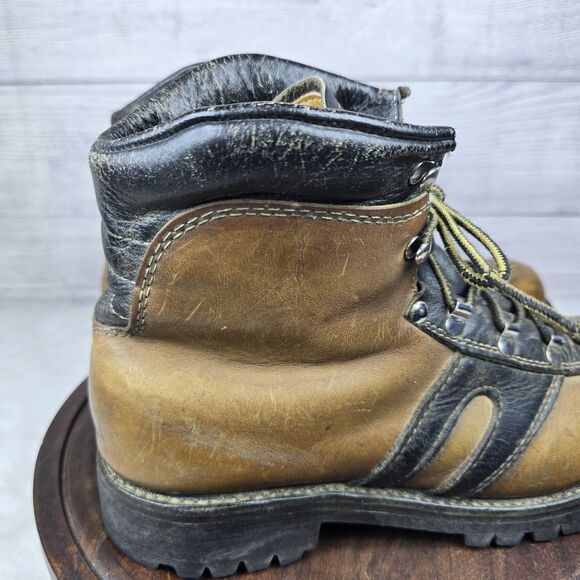 Vintage LL Bean Freeport Maine USA 50s 60s Leather Lace Hiking Combat Boots 7.5C main image 4